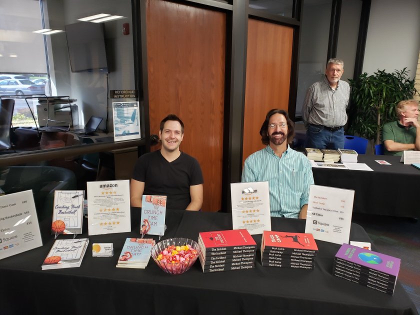 My table at the local author event